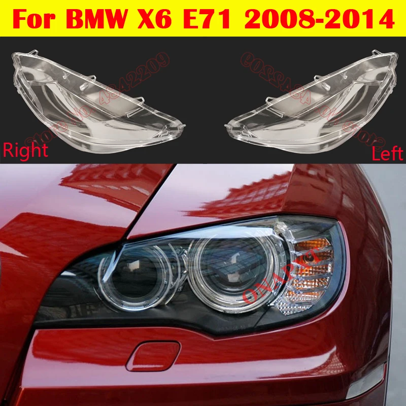 

Auto Lampshade Case For BMW X6 E71 2008-2014 Lens Glass Lamp Light xDrive 35i/40i/50i Car Front Headlight Cover Headlamp Shell
