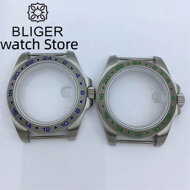 Стекло с сапфировым стеклом 40 мм датчиком движения NH34 NH35 NH36 NH37 NH38 NH39 ETA2824 2836 PT5000