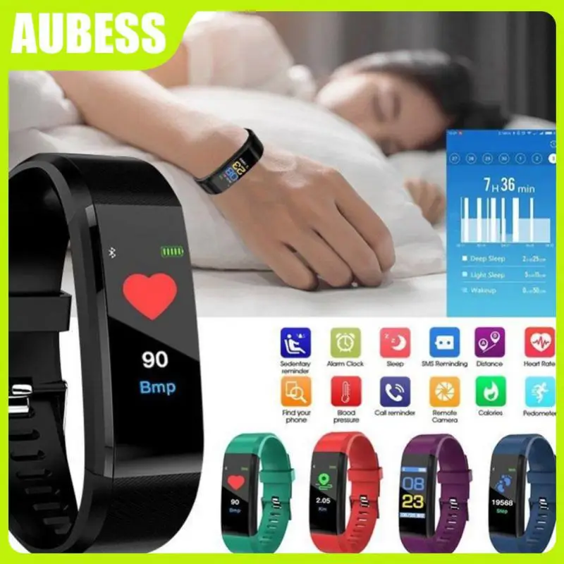 

Usb Charging Fitness Smart Watch Heart Rate Fitness Tracker Sport Health Men Smart Wristband Touch Control Waterproof