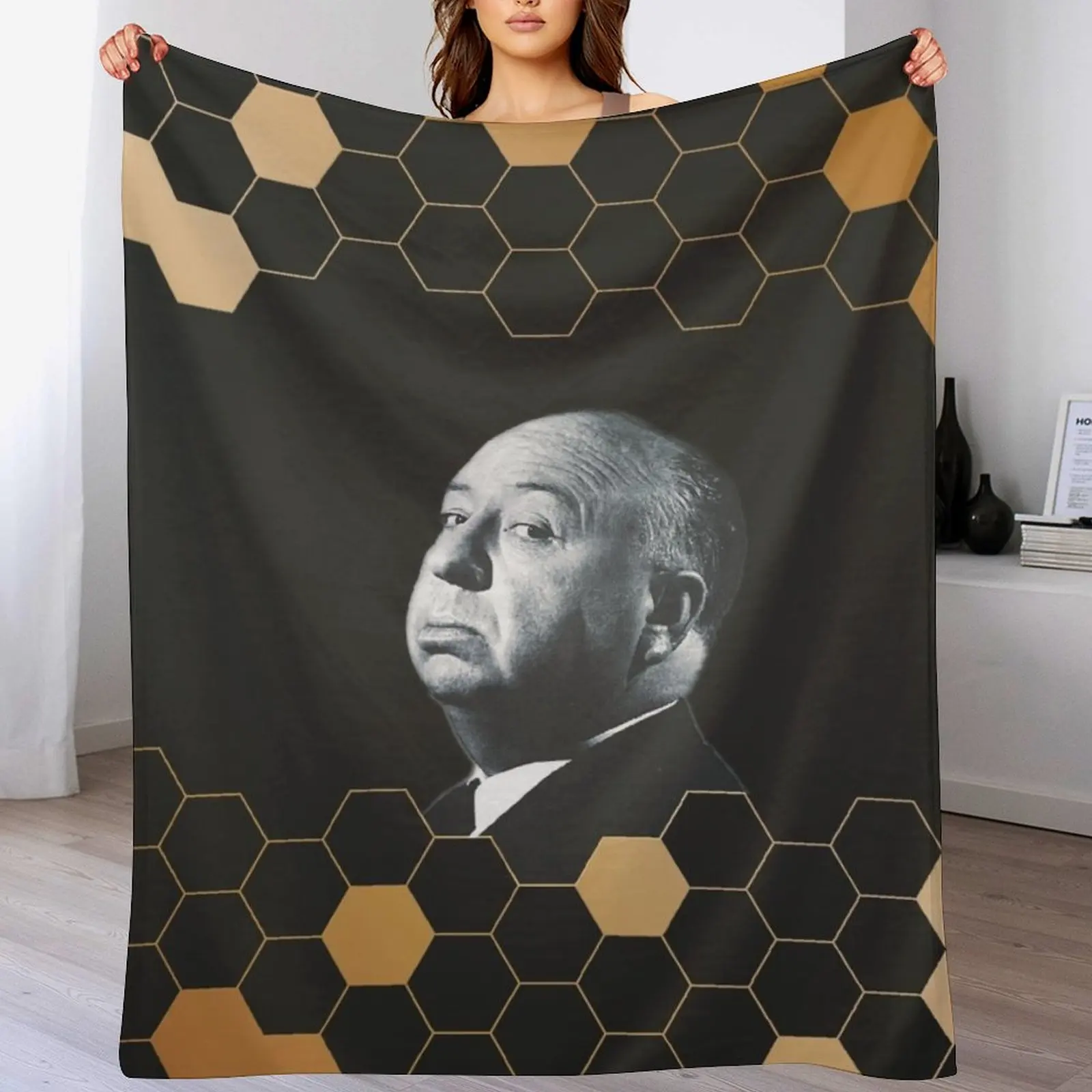 Режиссер Альфред Хичкок официально лицензированное одеяло с фан-артом