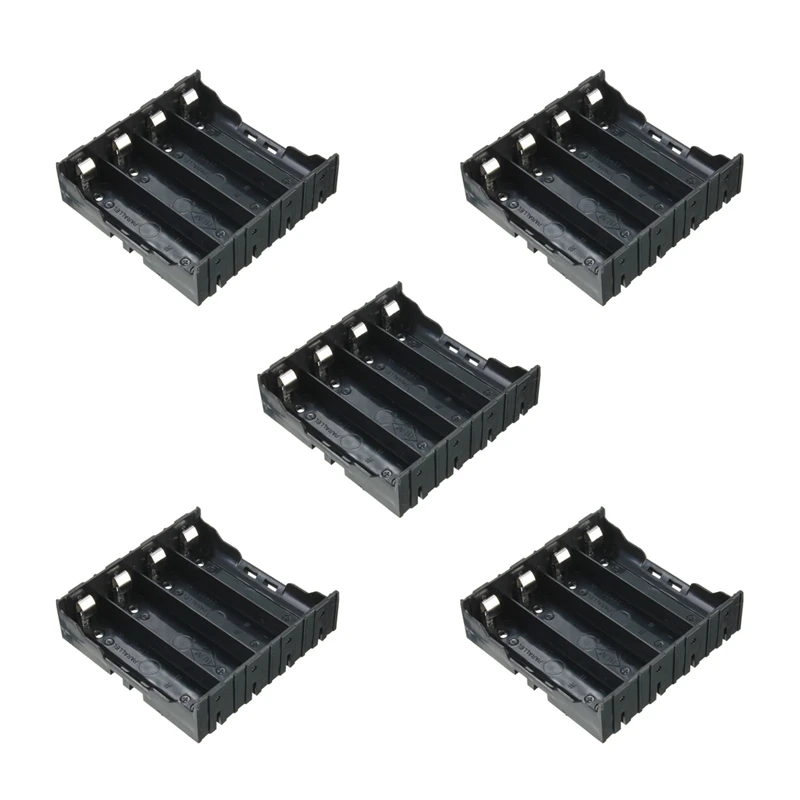 50X Battery Holder Box Case Black For 4X 13.7V 18650 Battery