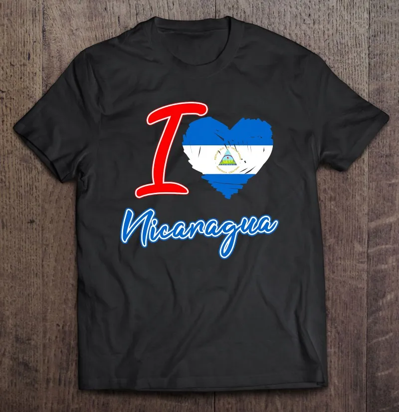 

I Love Nicaragua Flag Men T-Shirts Oversized T Shirt Over Size Man Oversized T Shirt Tee Shirt Men Oversize T-Shirt Vintage