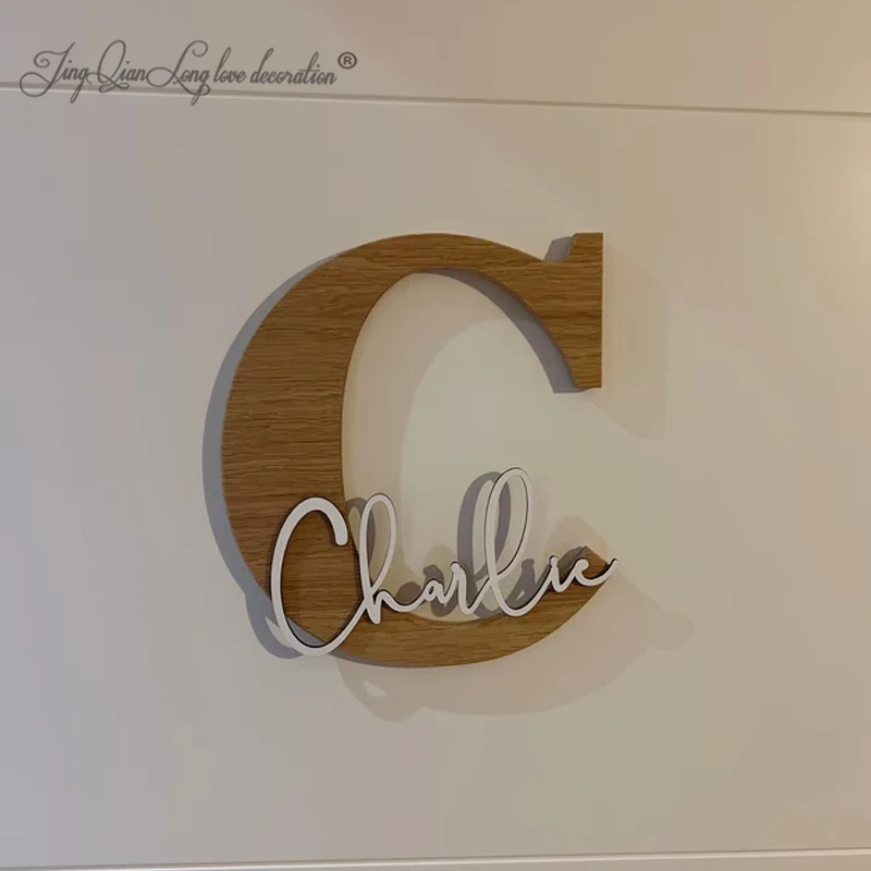 Изготовленная на заказ табличка для украшения детской комнаты деревянная