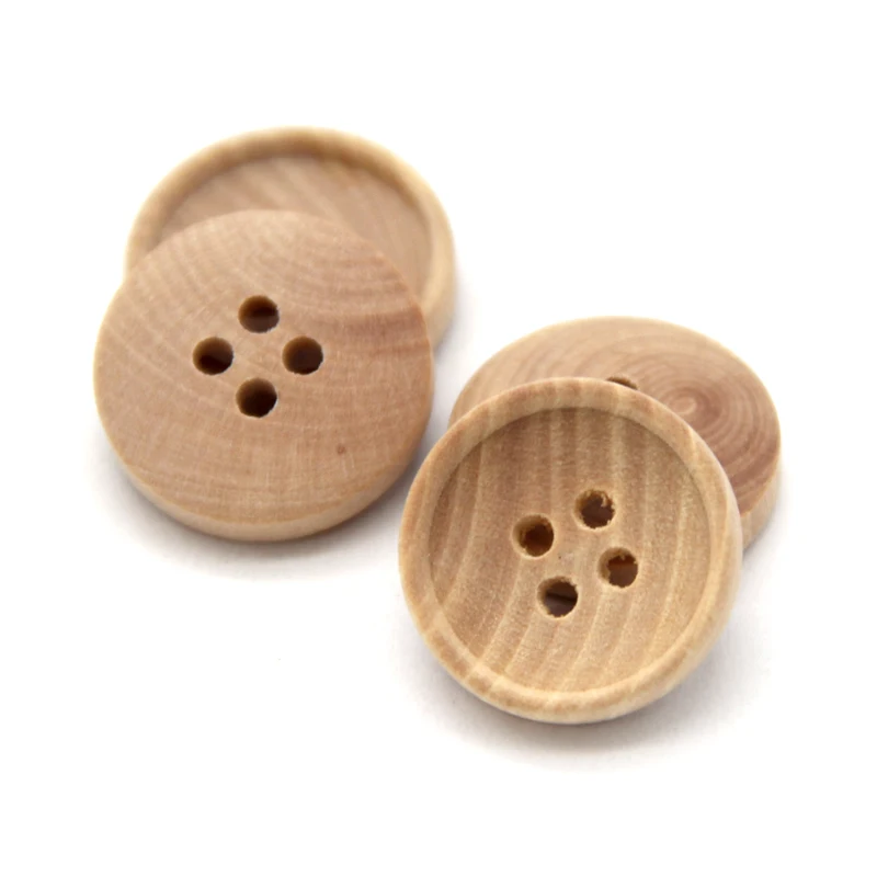 

HENGC Natural Round Wooden Brown Buttons For Clothing Small Children Doll Blouse Jacket Decorative Sewing Accessories Wholesale