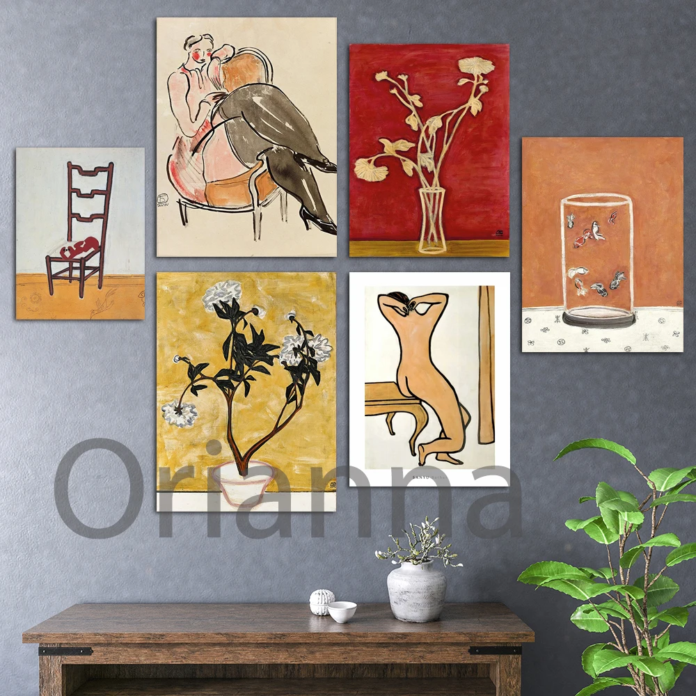 Японская Художественная печать-Sanyu Print-Японская печать японский постер-японская