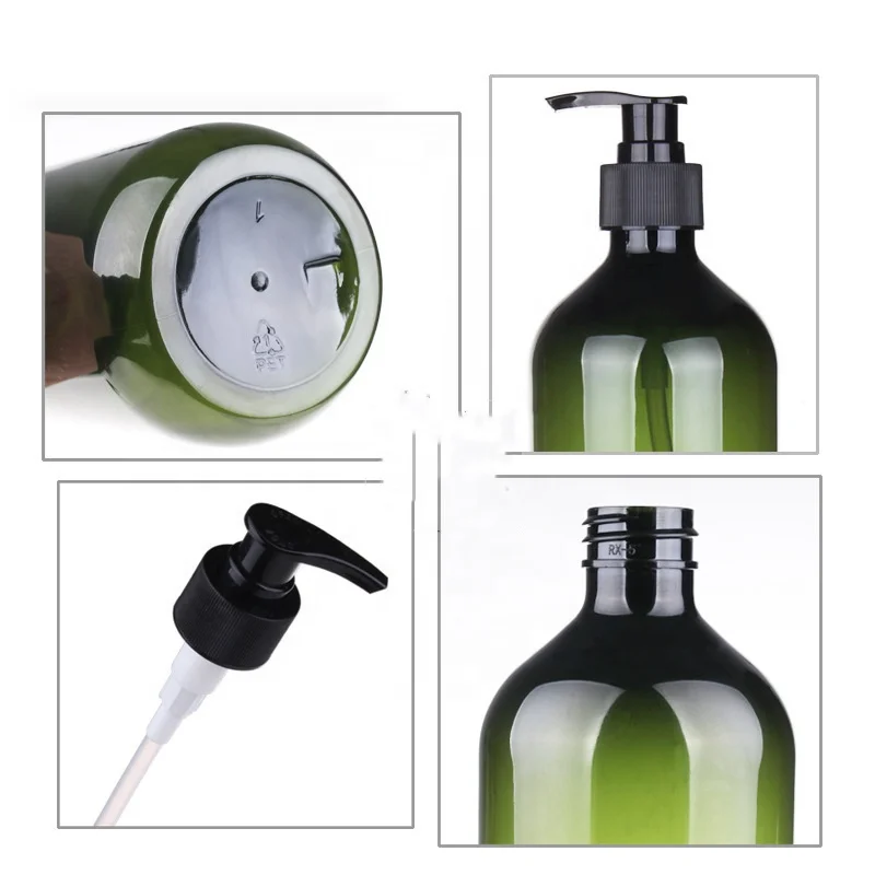 

300ML Bathroom Soap Dispensers Amber Shampoo Lotion Container Press Pump Refillable Bottle for Bath Soap Gel and Cosmetics