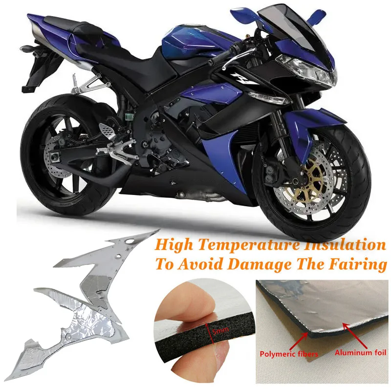 

Тепловая Защитная обтекатель защита от плавления нарезанная изоляционная губка подходит для YAMAHA YZFR1 YZF R1 YZF-R1 2004-2006