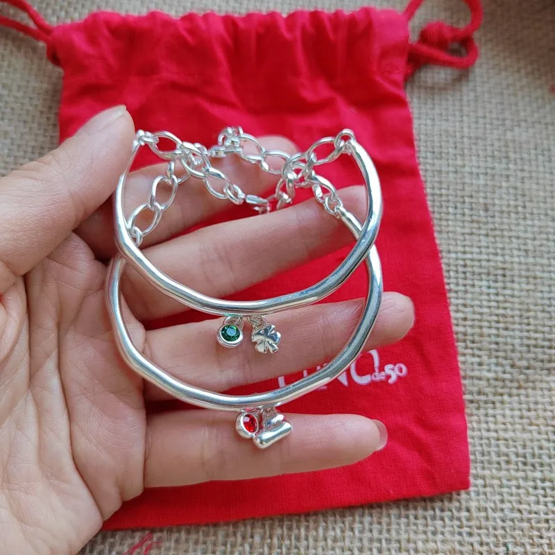 

High quality European and American fashion electroplating nameplate simple exquisite bracelet fashion uno de 50 jewelry gifts