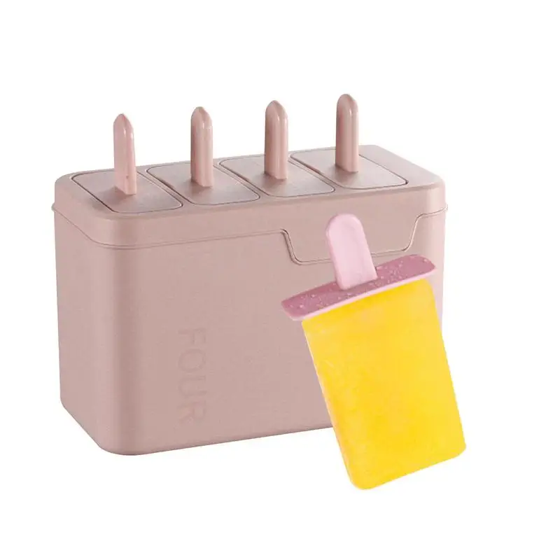 

Sicle Maker DIY Sicles Mold Sets 4 Cavities Makers Reusable Ice Cream Mold Durable Sicles Mold For Frozen Yogurt