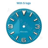 exp 369 c3 lume watch mod blue dial with s logo arabic for skx007 skx009 abalone dive watch turtle nh35 movement 28 5mm
