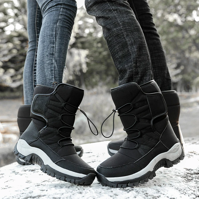Women Snow Boots Waterproof Outdoor Hiking Shoes High Ankle Sneakers Winter Fashion Boots Unisex Men Casual Footwear Botas Mujer