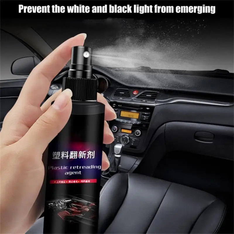 

100ML Car Auto Detailing To Clean Restore Gloss Plastics Renovator 100ML Quick Coating Spray For Auto Plastics Rubber Repair