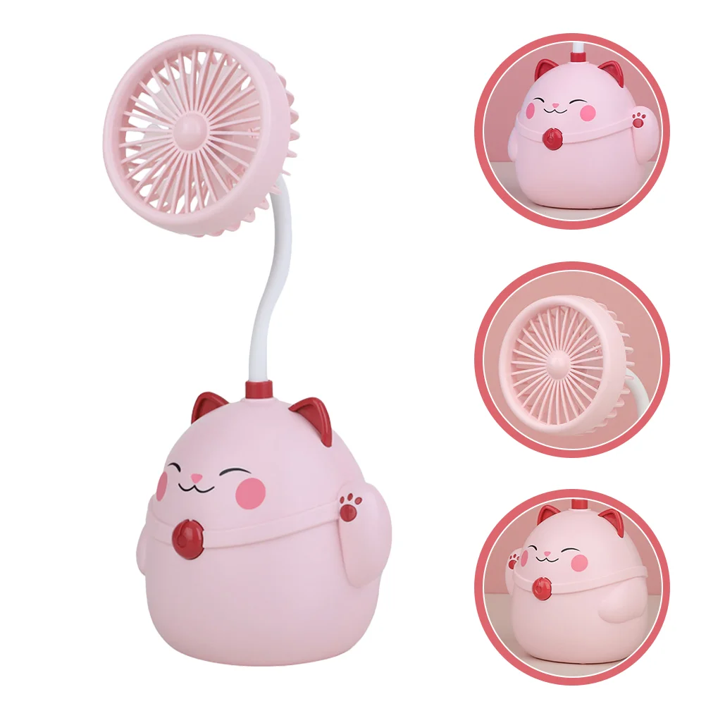 

Luck Cat USB Charging Small Fan Dormitory Portable Mini Fan Pen Holder Small Fan