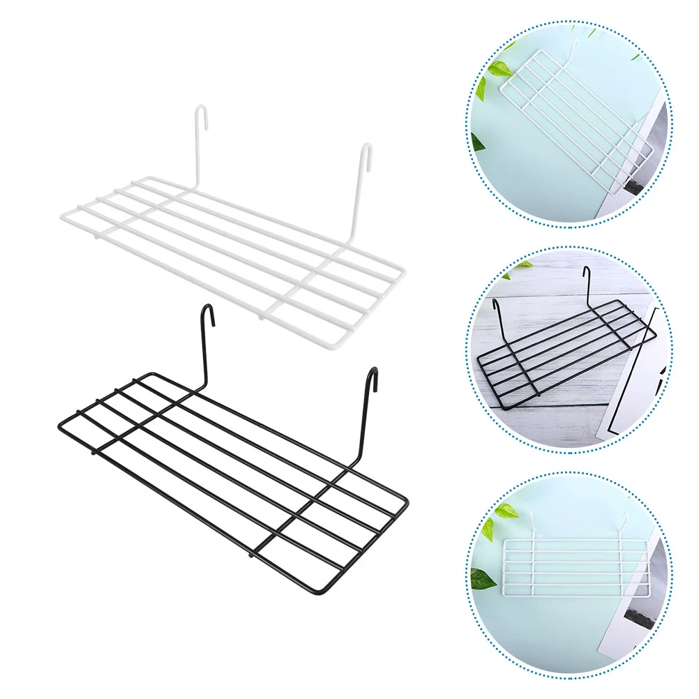 

2 Pcs Bird Cage Wall Platform Iron Parrot Toy Stand Chew Drying Rack Clothes Parakeet Toys Wear-resistant Interesting Bed