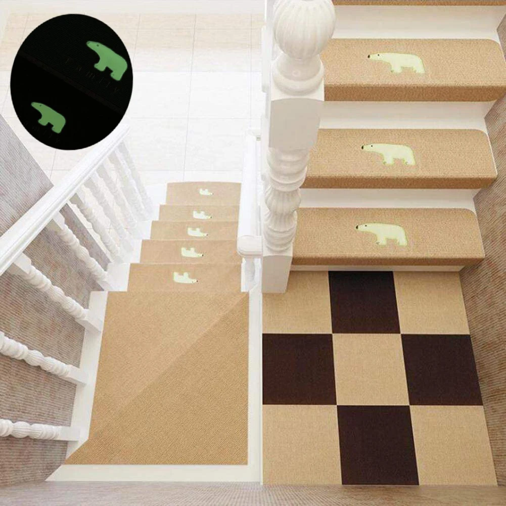

Светящиеся самоклеящиеся коврики для лестницы yinзам, различные искусства, нескользящий коврик для лестницы, защитный коврик для детей