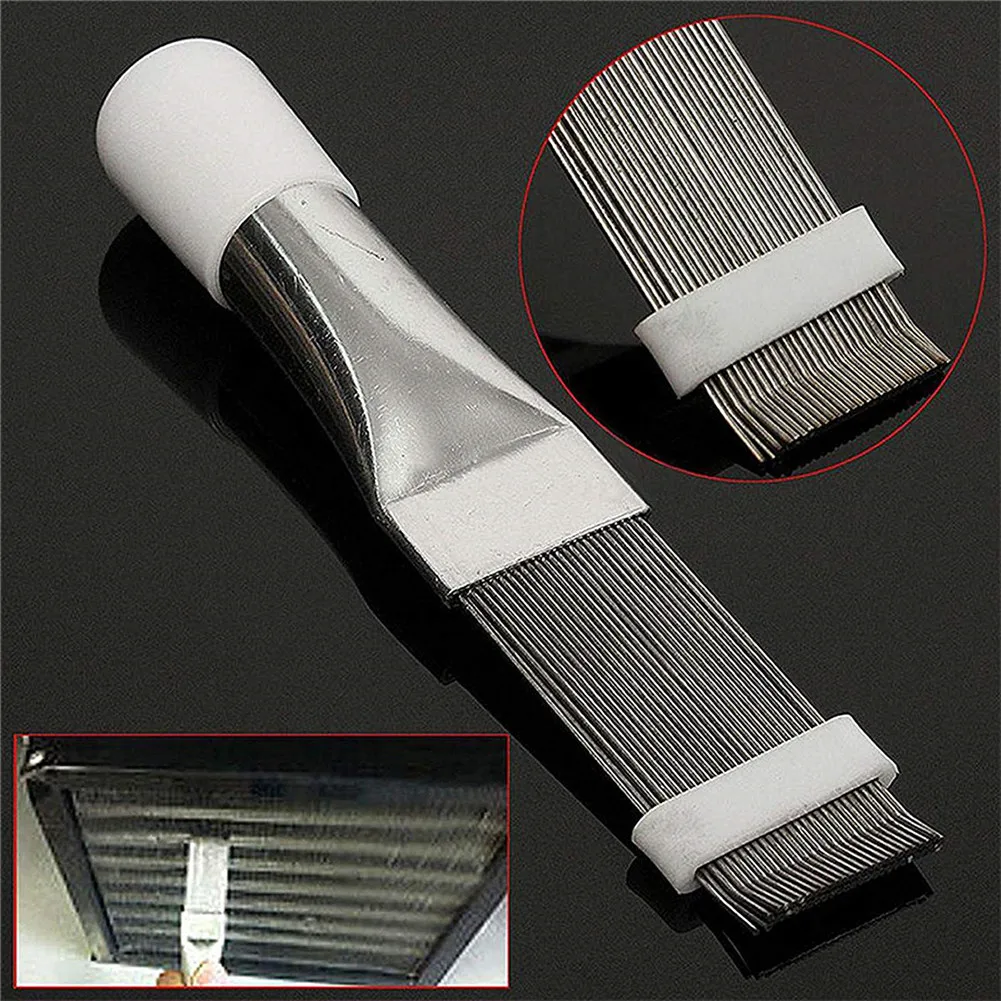 

Air Conditioning Fin Cleaning Comb Stainless Steel Fin Straightener Brush Air Conditioner Cleaning Tool #W0