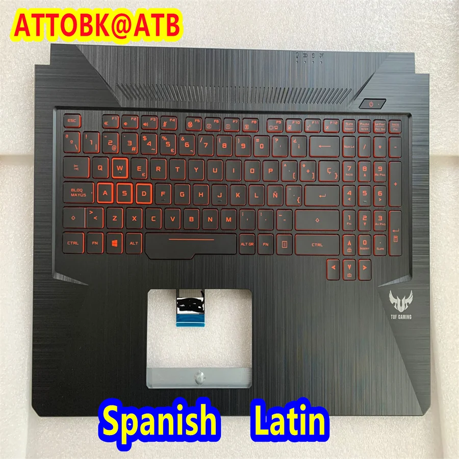 Фото Русская/испанская/Латиноамериканская Клавиатура для ноутбука ASUS TUF FX705D FX705DD FX705DU FX705DT FX705 FX705GM FX705DT RGB подсветка C Shell №4