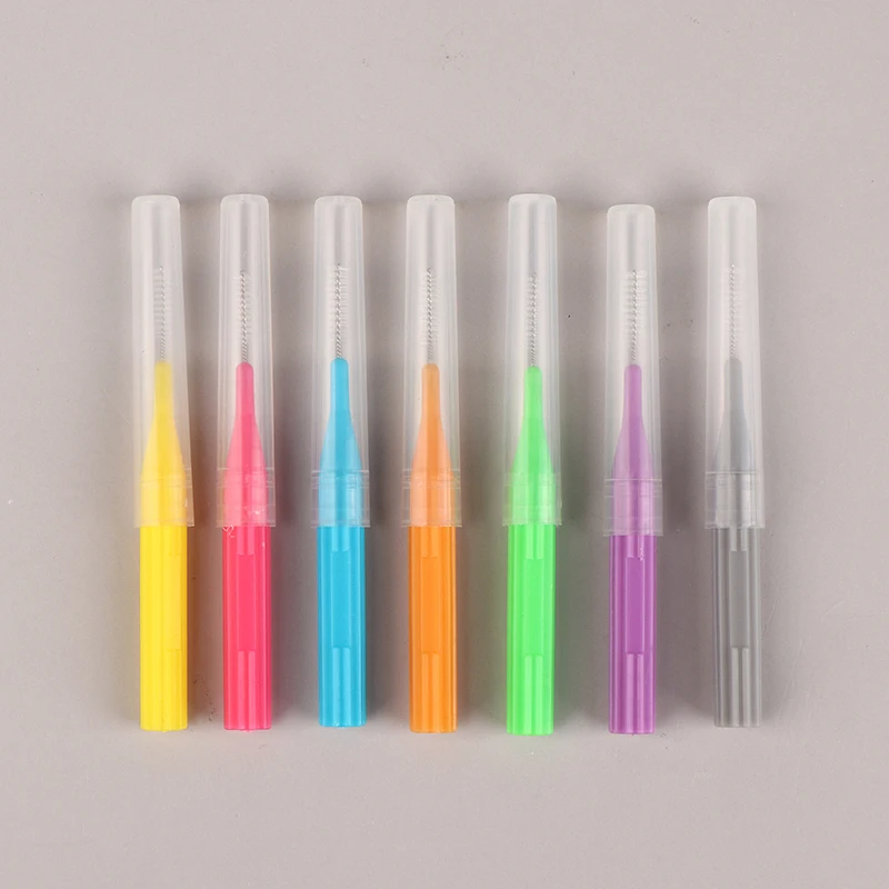 

10 Pcs Portable Plastic Interdental Brush Cosmetic Beauty Mascara Brush Clean Orthodontic Teeth Brush Dental Clean Tools