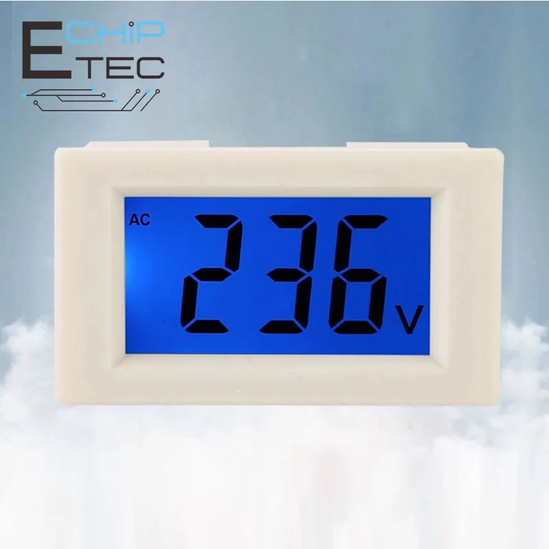 

Free shipping D85-120 2 Wires AC 80-500V Voltmeter LCD Digital Display AC Voltage Meter Volt Instrument Tools