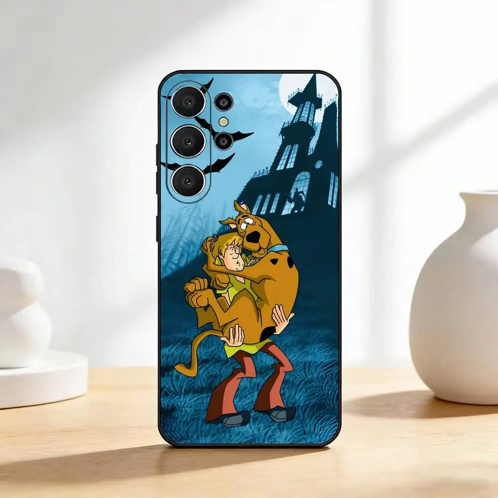 Фото Мультяшный чехол для телефона с Скуби-Ду для Samsung S25, S24, S21, S22, S23, S30, Ultra, S20, Plus, Fe, Lite, Note, 10, черный чехол. №5