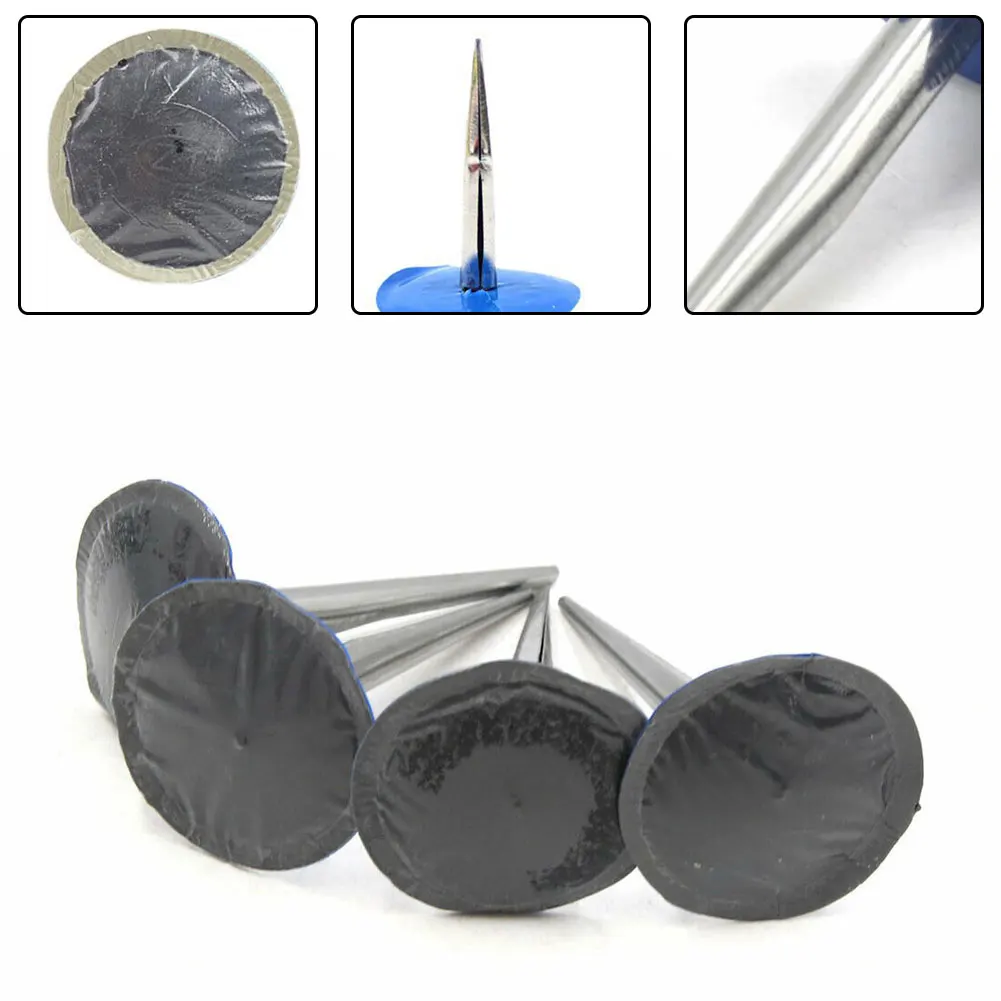 

Mushroom Patch Tyre 4Pcs 6mm Plug For Car Vehicle High Hardness Metal & Rubber Puncture Repair Wired High Quality