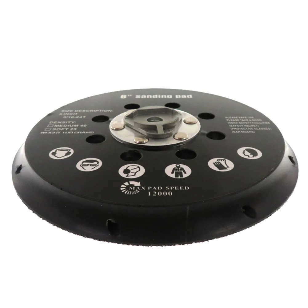 6-дюймовая шлифовальная подушечка с 17 отверстиями и резьбовой опорной пластиной