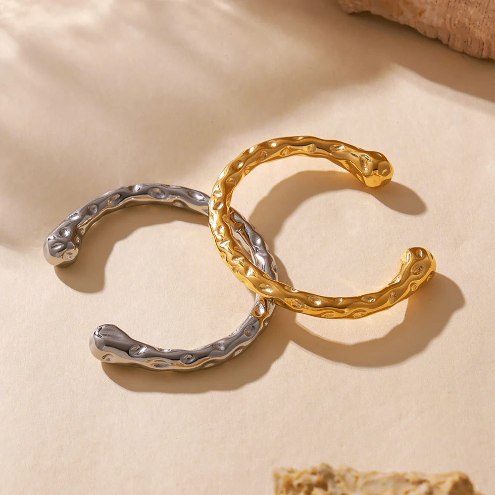 Liora модные браслеты-манжеты из нержавеющей стали для женщин индийский молоток