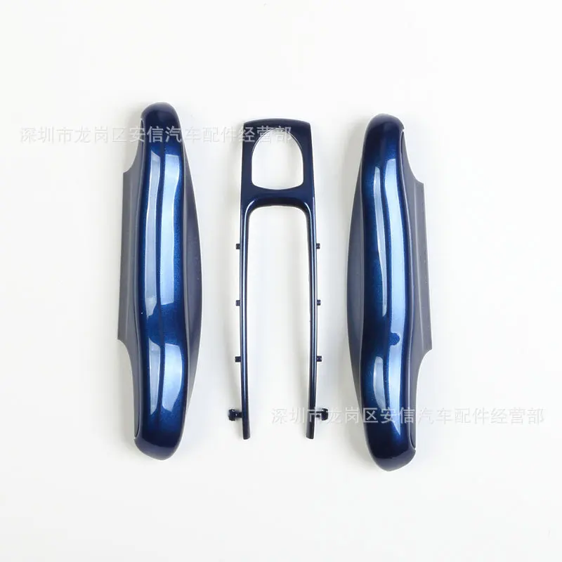 

Чехол для ключей синего цвета для Porsche Macan 911 718 Panamera Cayenne Taycan Boxster, пульт дистанционного управления, сменные автомобильные аксессуары, 3 шт./компл.