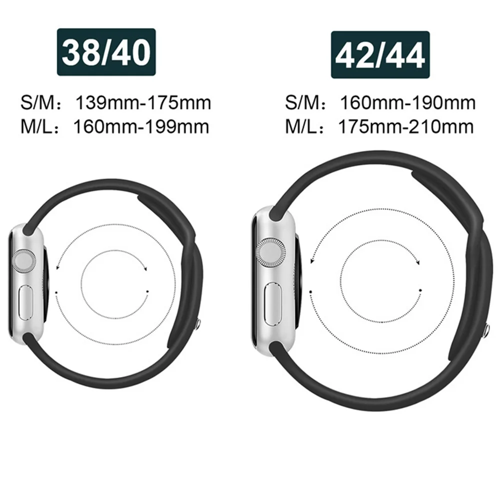 Ремешок и чехол для Apple Watch Band 44 мм 40 мм, силиконовый бампер и браслет для iWatch band 42 мм 38 мм Apple Watch series 4 3 5 SE 6 7 (art.: 3920bb72e329d) - 3920bb72e329d