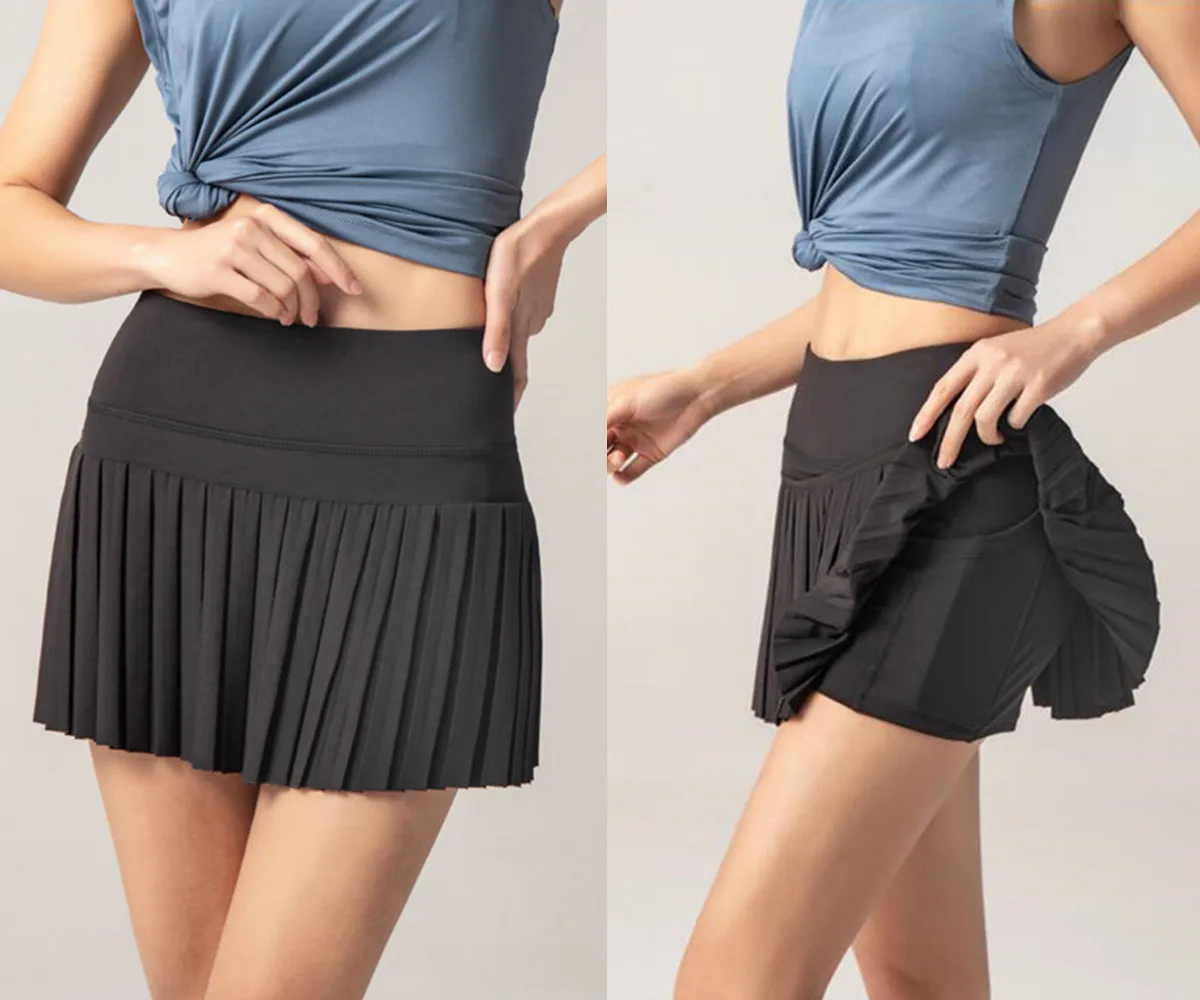 

Женские спортивные теннисные юбки высокого качества, уличное платье для гольфа, шорты для фитнеса, спортивные шорты для бега, быстросохнуща...