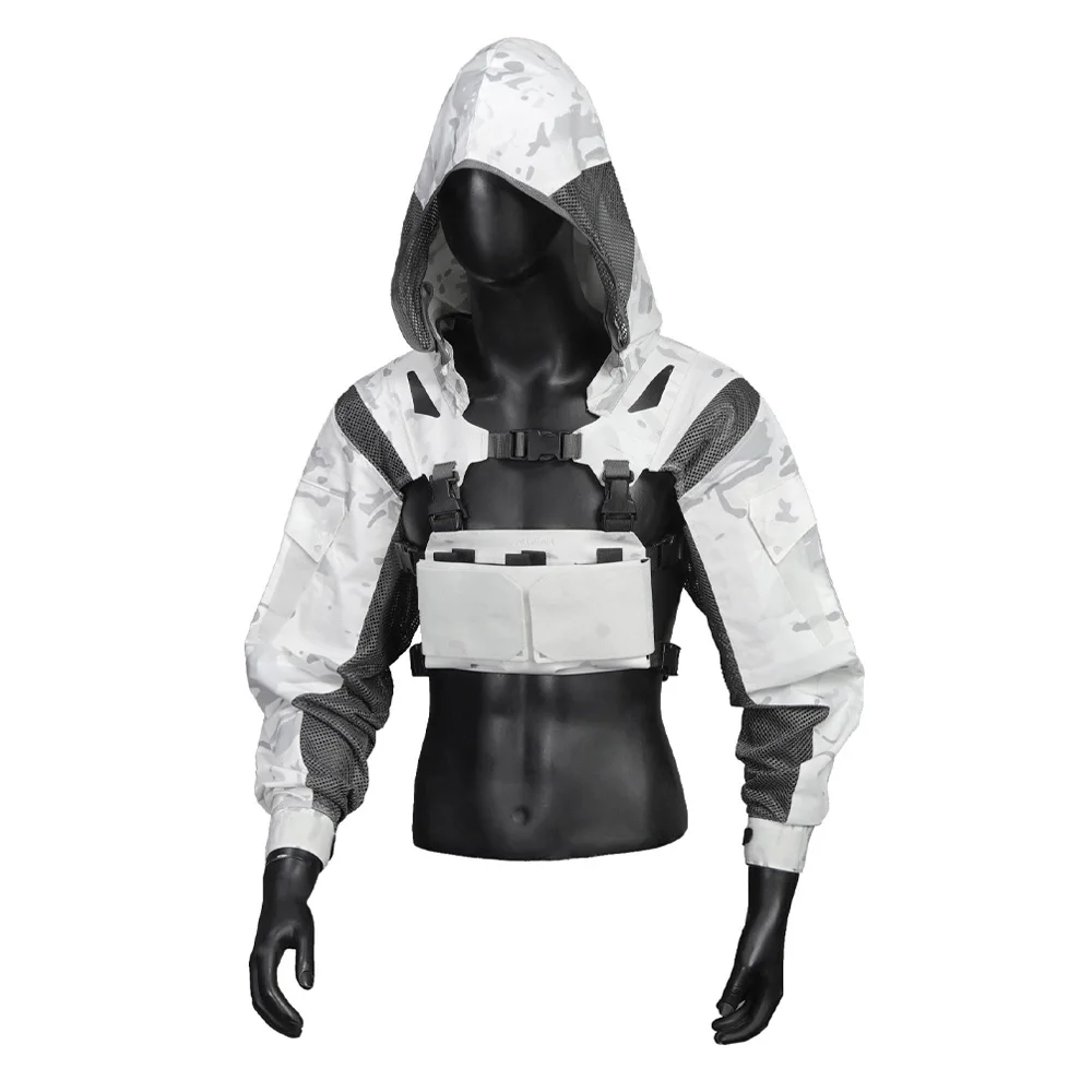 Фото Тактическая куртка DMGear с тройным подсумком для магазинов, боевая рубашка, охотничья одежда, дышащая, удобная, для активного отдыха на природе. №3