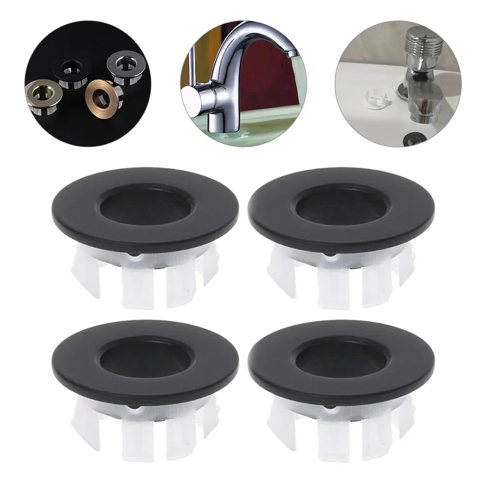 

Cover Overflow Sink Basin Hole Bathroom Replacement Cap Round Covers Supplies Ring Tub Ceramic Drain Trim Rings Kitchen Insert
