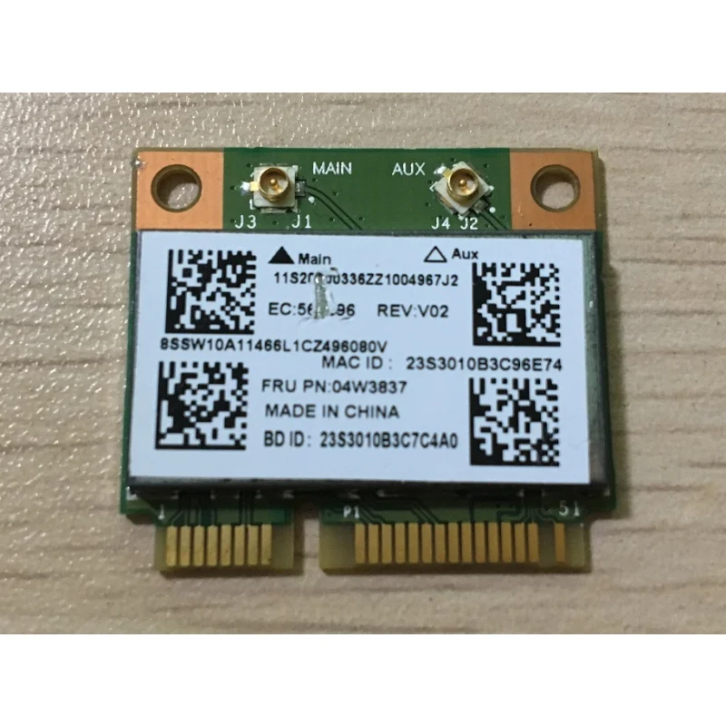 

Новинка для Broadcom BCM943142HM Беспроводной Wi-Fi 300 Мбит/с Bluetooth 4,0 половинная мини PCI-E wlan-карта для Lenovo Thinkpad FRU:04W3837