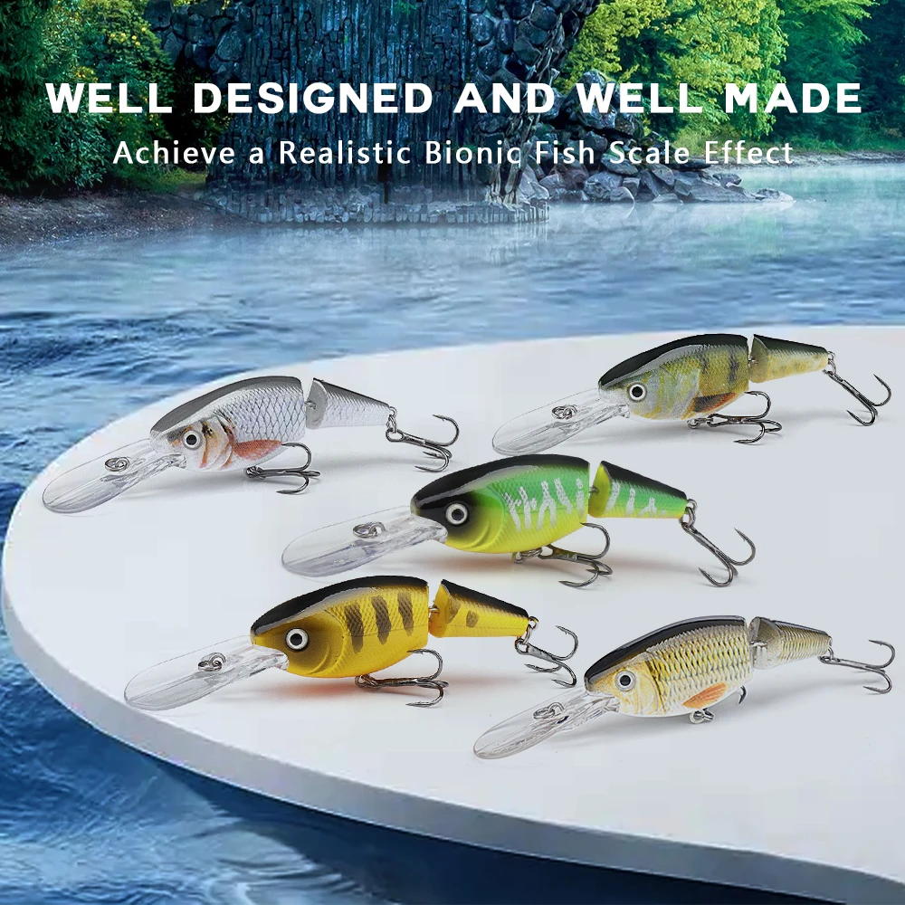 VTAVTA Двухсегментные рыболовные приманки 105 мм 15 г Плавающий малорослый искусственный корм для щук аксессуары.