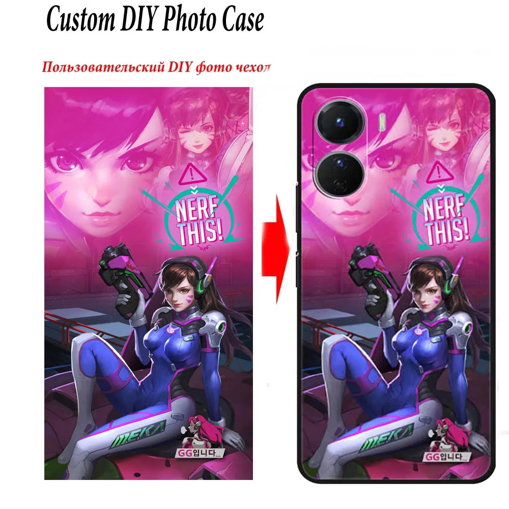 Силиконовый чехол с фото на заказ для Vivo Y16 чехлы сделай сам дизайн именем и