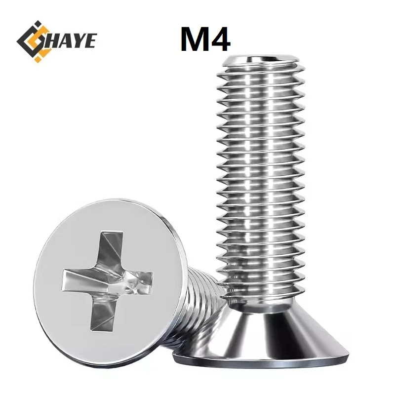 М4 крестовые утопленные винты с потайной головкой из нержавеющей стали 304 болты