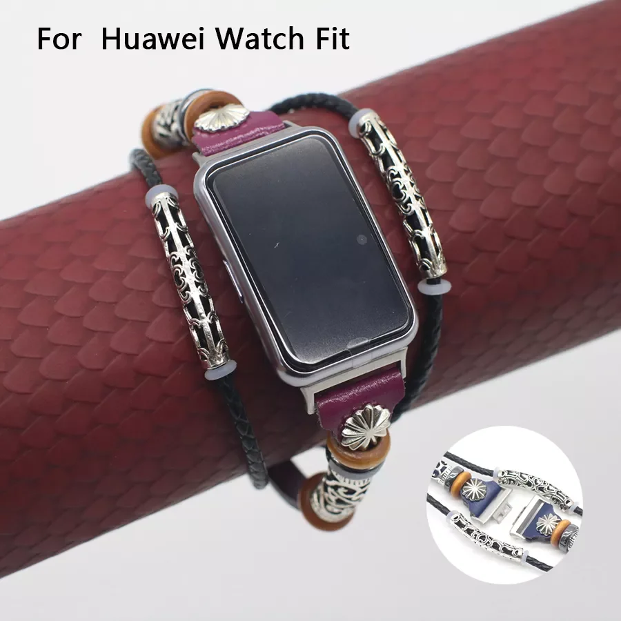 

NEW2023 PU Leather Watchband Watch Fit 2 Strap Wrist Band Replacement Bracelet Wristband Watch Fit Woman Man