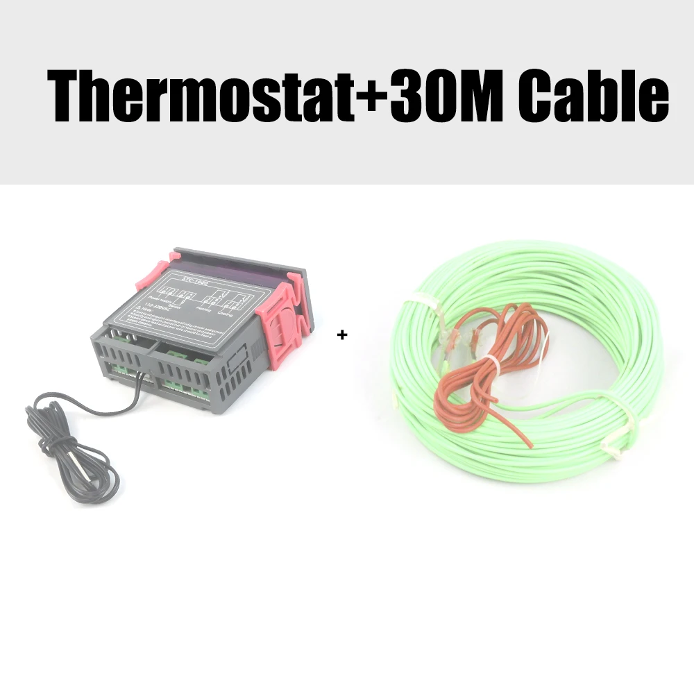 

110 В-220 В нагревательный провод для теплицы и детской кровати + регулятор температуры, нагревательный кабель для почвы/земля, садовое растение, зима, сохраняет тепло