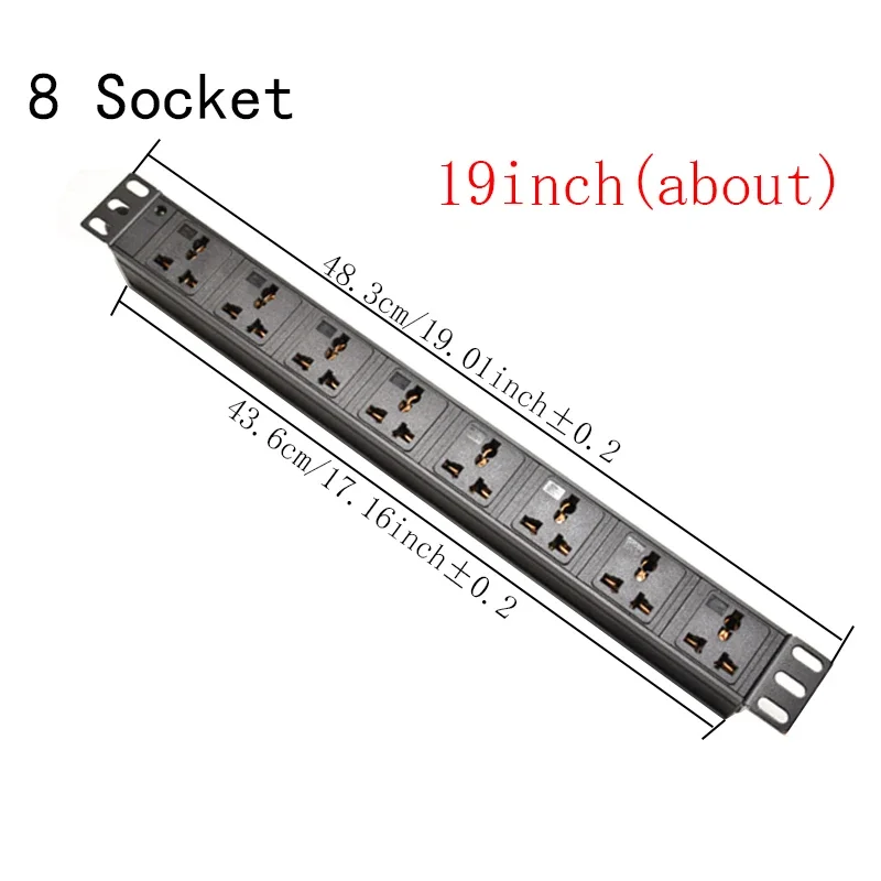 Сетевой фильтр Pdu 19 дюймов настенное крепление розетка для дома и офиса