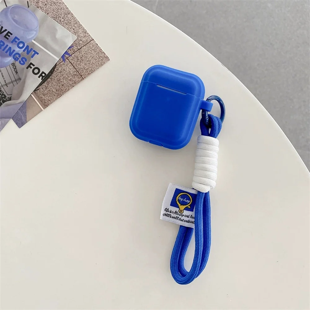 Фото Klein Blue Snow White однотонный силиконовый чехол для наушников AirPods pro 2, чехол для зарядки Bluetooth AirPods 2 3 4 №5