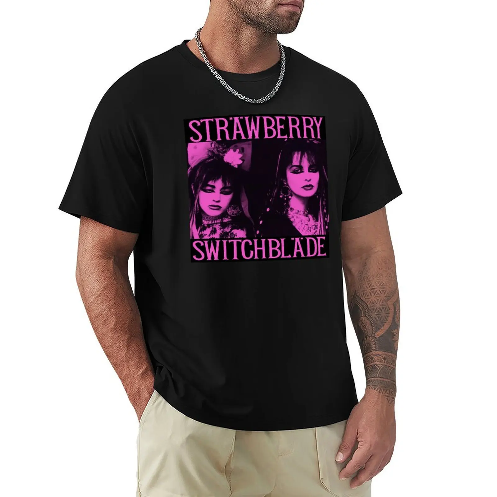 Футболка Strawberry Switchblade дизайнер для мальчика мужские винтажные футболки одежда