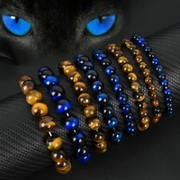 681012mm natural tiger eye crysta beads stone bracelets for men women natural bead bracelet buddha chain bracelets unisex