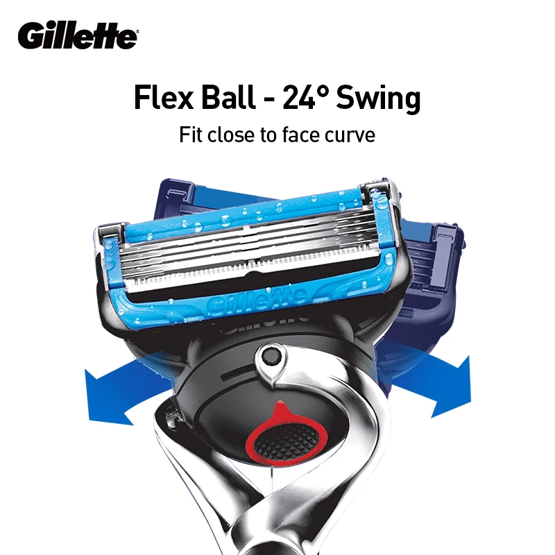 Фото Оригинальная бритва Gillette Fusion 5 Proglide Air Power, безопасный бритвенный станок, 5-слойное лезвие для мужского бритья лица №3