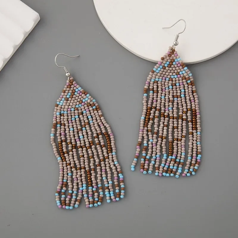 Серьги из рисовых бусин в стиле ретро модные минималистичные серьги с кошачьим