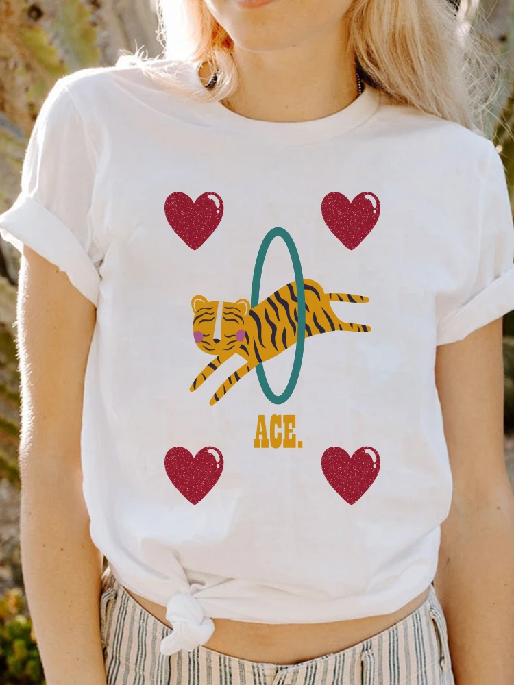 

Женская футболка с детским графическим принтом, женская футболка с коротким рукавом и круглым вырезом, свободная Эстетическая футболка, то...