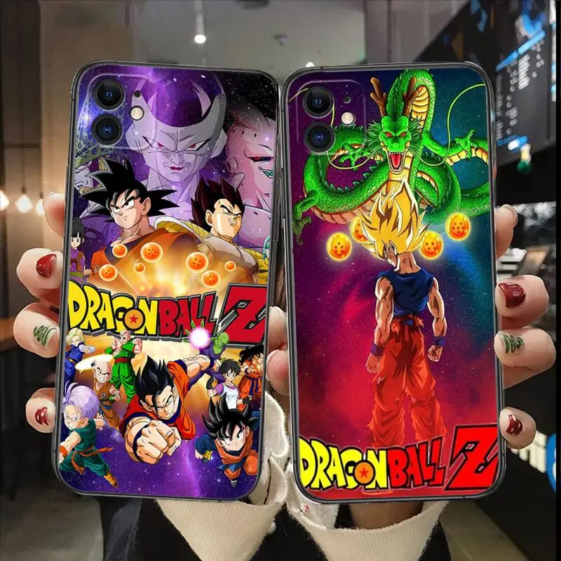 

Dragon Ball Z Black mobile phone case For IPhone 13 12 11 Pro Max Mini SE XR X XS Max 8Plus 7plus 6 6S New Shell phone Case
