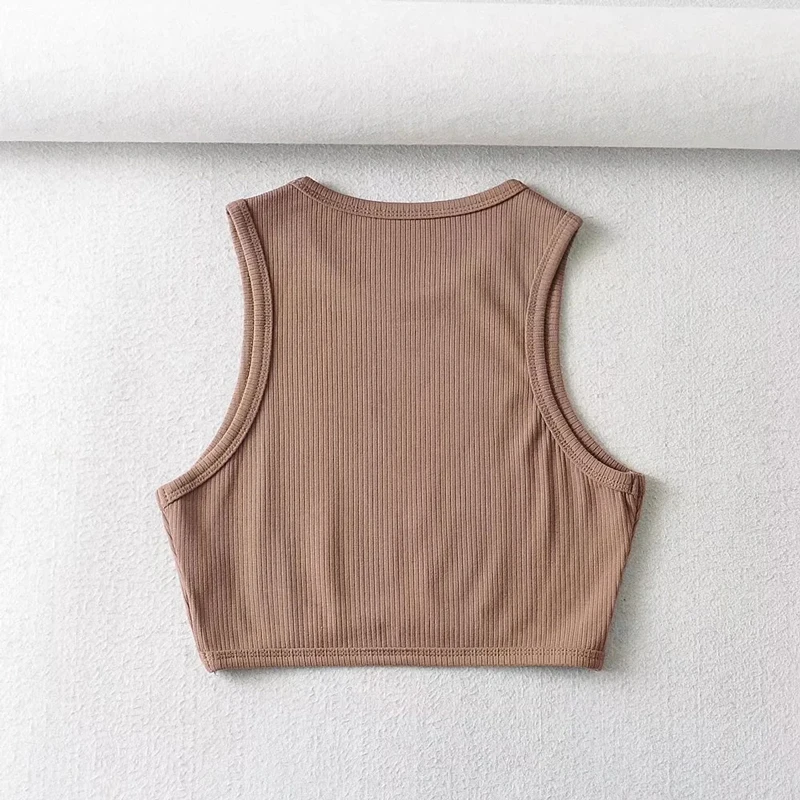 Женский кроп-топ с круглым вырезом | Женская одежда