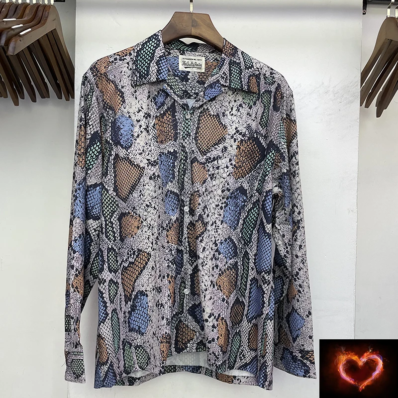 

Гавайская рубашка с длинным рукавом и черепом в гавайском стиле