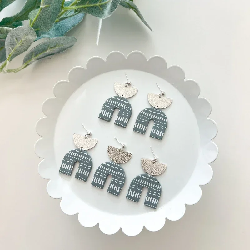 Ювелирные изделия ручной работы френч мягкая керамика серьги резаки сделай сам