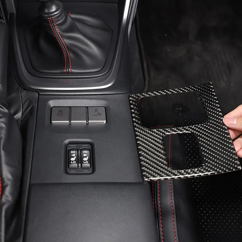 

LHD RHD Soft Carbon Fiber For Toyota 86 For Subaru BRZ 2022 Car Seat Heating Switch Button Panel Frame Sticker Car Accessories